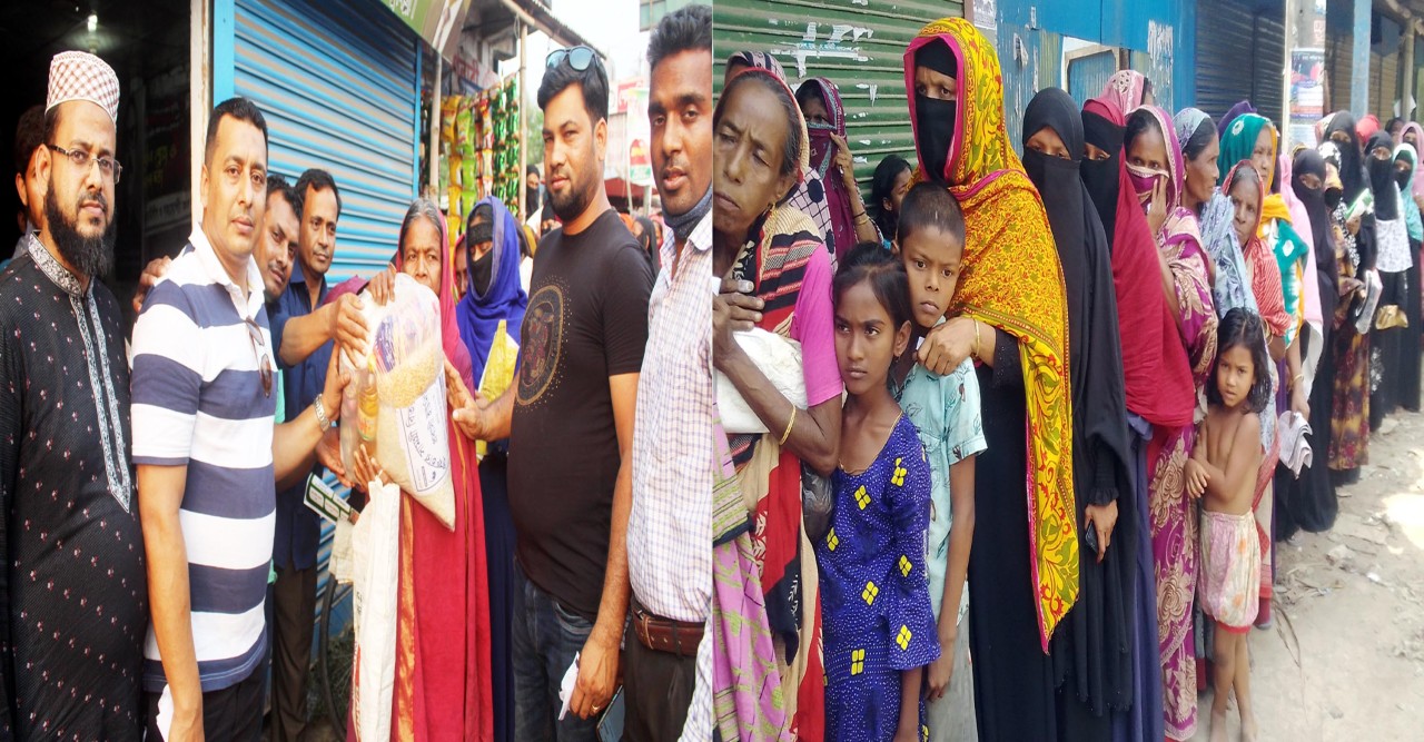 কুমিল্লার লাকসামে প্রবাসী ইউনিটের রমজান সামগ্রী বিতরণ